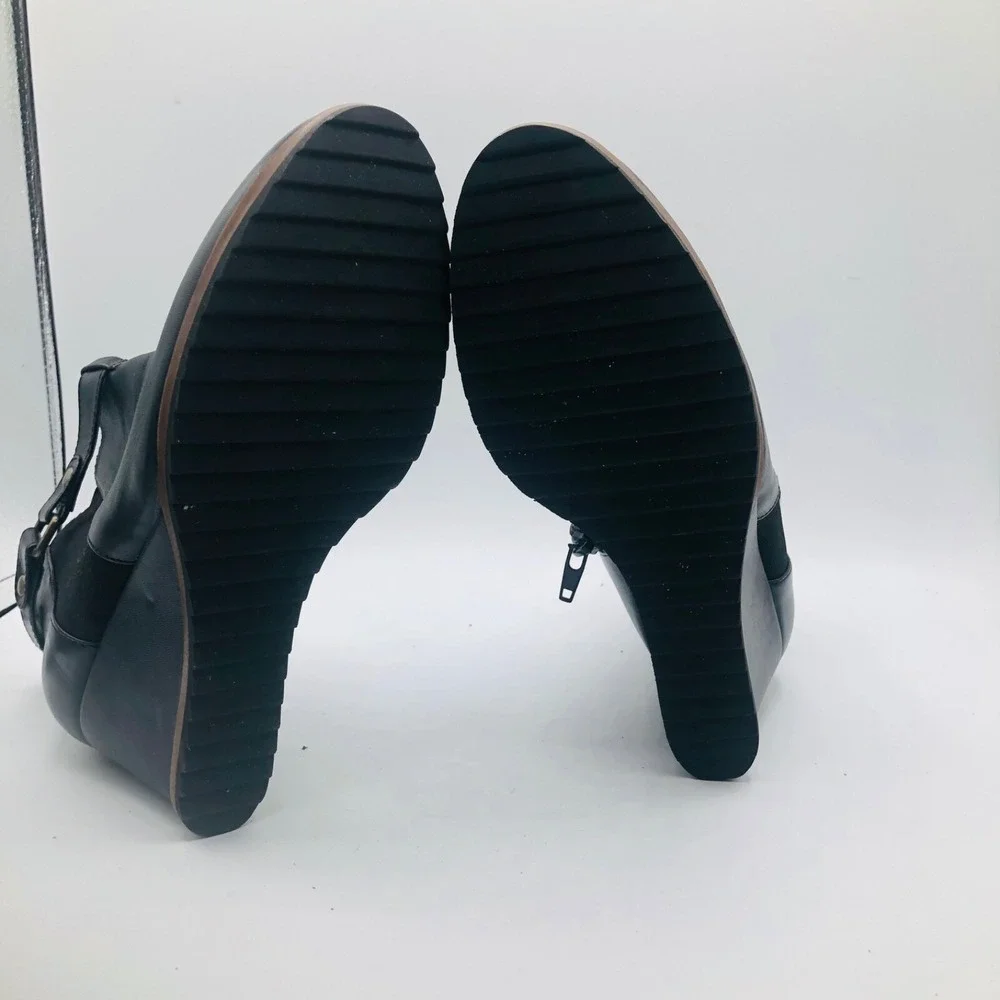 Susina Boot Sz 6.5 M Short‎ Boots Black Leather Women 58665